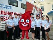 Мобильный комплекс переливания крови побывал в Краснодарском университете МВД России